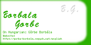 borbala gorbe business card